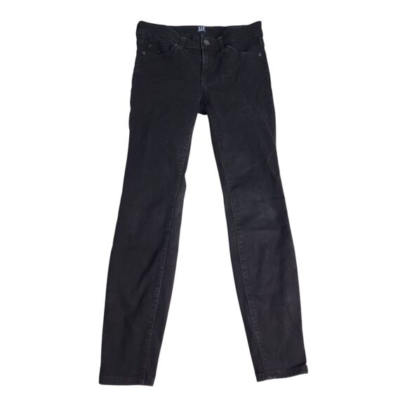 Gap Denim Mid Rise Women’s Leggings/Jeggings Skinny True Black Size 26 Regular - Picture 1 of 10